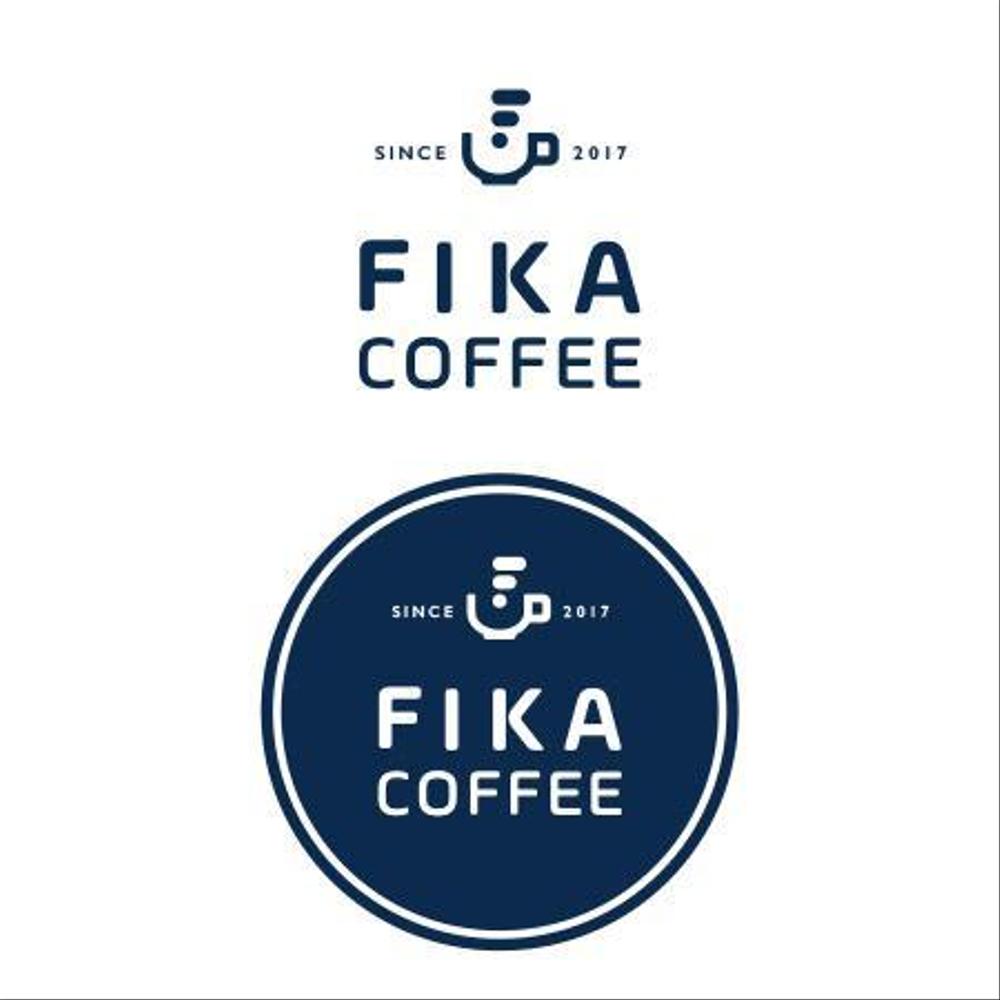 オシャレな自家焙煎のコーヒー屋「FIKA　COFFEE」のロゴ