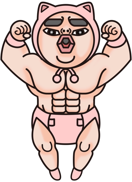 Fumtoyさんの事例 実績 提案 腹筋のついた赤ちゃん のキャラクター はじめまして腹筋のつ クラウドソーシング ランサーズ