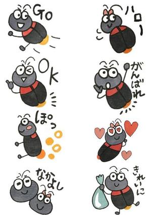 mimura (mimuraart)さんのホタルをモチーフとしたLINEスタンプの作成への提案