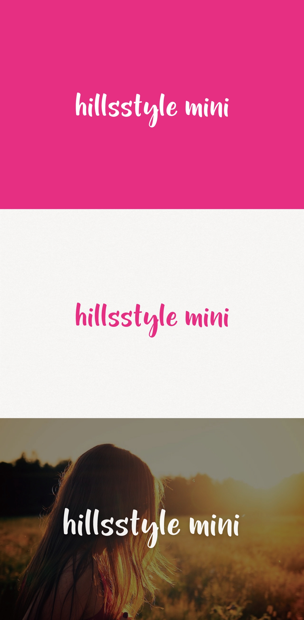 ティーン向けアパレルブランド「hillsstyle mini」のロゴ