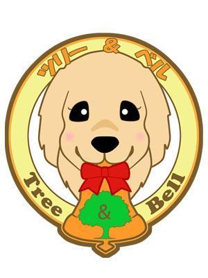 irohacya (irohacya)さんのゴールデンレトリバーの笑顔と木、鈴(ベル)を入れた可愛く温かいロゴを希望への提案
