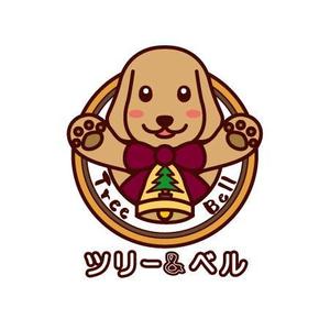 さくらかおり (sakurakaori)さんのゴールデンレトリバーの笑顔と木、鈴(ベル)を入れた可愛く温かいロゴを希望への提案