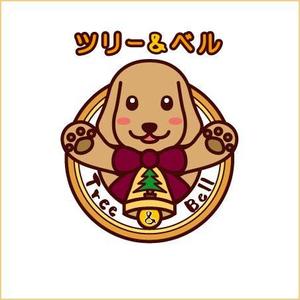 さくらかおり (sakurakaori)さんのゴールデンレトリバーの笑顔と木、鈴(ベル)を入れた可愛く温かいロゴを希望への提案