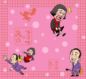 ショウein (Shoei)さんの吉本の芸人さん すち子＆真也 を使った　手帳型スマホケース　デザインへの提案