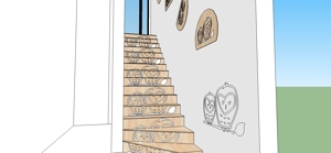 ykktmn ()さんの癒しのフクロウカフェ、階段装飾デザイン募集への提案