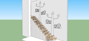 ykktmn ()さんの癒しのフクロウカフェ、階段装飾デザイン募集への提案