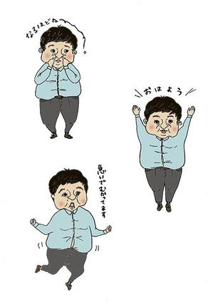 もぐもぐ (rie0215)さんのおっさんの似顔絵のLINEスタンプ製作への提案