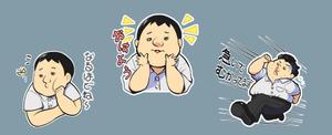小織 (rock_candy)さんのおっさんの似顔絵のLINEスタンプ製作への提案