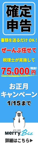 TOP55 (TOP55)さんの日本最安値で確定申告ができる！メリービズの「シンプル確定申告」お正月キャンペーン用バナー制作への提案