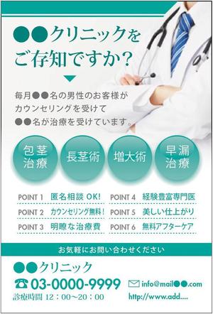 CW Heaven (bluepoint)さんの男性向けクリニックのダイレクトメールの作成への提案