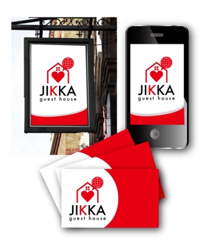 King_J (king_j)さんの福岡のゲストハウス「 JIKKA」のロゴ　外国人旅行者の実家的存在を目指し開業します！への提案