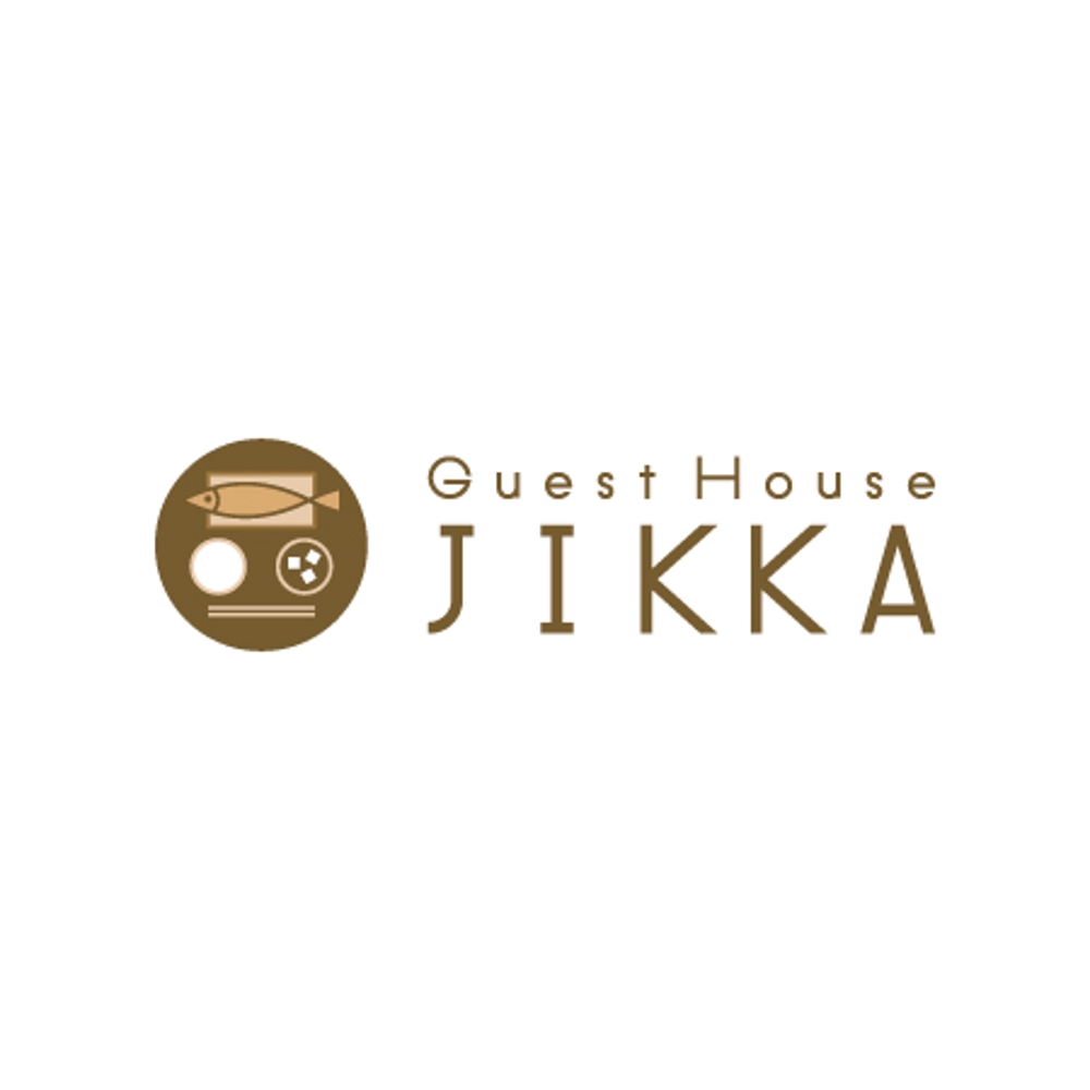 福岡のゲストハウス「 JIKKA」のロゴ　外国人旅行者の実家的存在を目指し開業します！