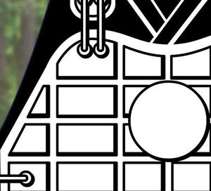 Tsukky (tsukky)さんのワークショップ用！エプロン風生地に甲冑風デザインへの提案