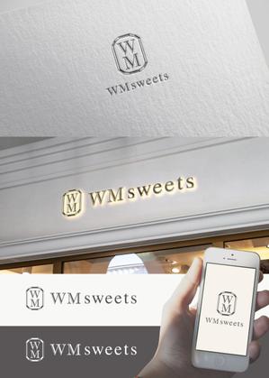 p ()さんのSweets shop「WM sweets」のロゴデザインへの提案