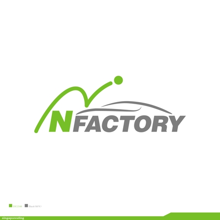 鷹之爪製作所 (singaporesling)さんの自動車ボディショップ店「N FACTORY」のロゴへの提案