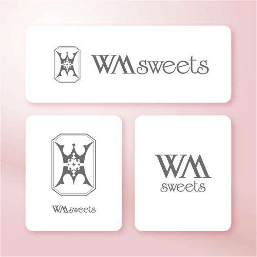 Sweets shop「WM sweets」のロゴデザイン