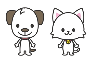 syow（イラスト・キャラデザなど） (n_sho)さんのペットサイトの犬猫キャラクターデザインへの提案