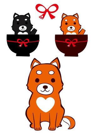 朝葵 ()さんの和食器・和雑貨用の「柴犬」デザインをお願いします。への提案