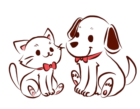 Aoi Tentenさんの事例 実績 提案 ペットサイトの犬猫キャラクター