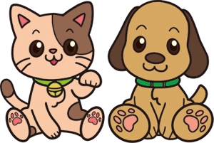 秋次 (akitsugi)さんのペットサイトの犬猫キャラクターデザインへの提案
