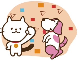 kirakira007さんのペットサイトの犬猫キャラクターデザインへの提案