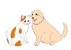 ぽよみふ ()さんのペットサイトの犬猫キャラクターデザインへの提案