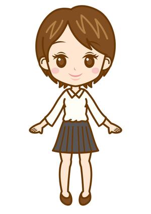 syow（イラスト・キャラデザなど） (n_sho)さんの求人媒体用女の子キャラクターイラストへの提案
