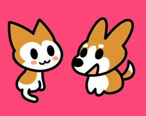 MARTHA (Martha_the-kurosawas)さんのペットサイトの犬猫キャラクターデザインへの提案