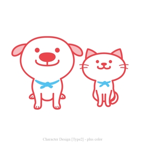 plus color (plus_color)さんのペットサイトの犬猫キャラクターデザインへの提案