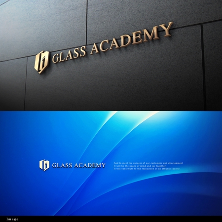 Riku5555 (RIKU5555)さんのガラスに関する施工技術を教えるスクール「GLASS ACADEMY」のロゴへの提案