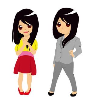 anabuki555 (anabuki555)さんの求人媒体用女の子キャラクターイラストへの提案