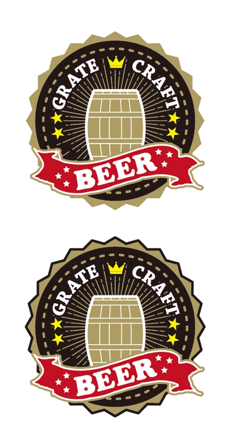 佐藤 (fuji020511)さんのビールグラスに印刷されるモチーフのオリジナルデザインへの提案
