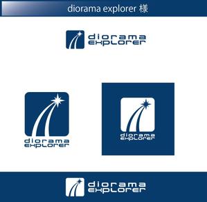 FISHERMAN (FISHERMAN)さんの鉄道模型を運転してジオラマを探検できる新商品「diorama explorer」のロゴへの提案