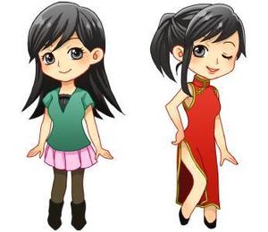 満天 (man10)さんの求人媒体用女の子キャラクターイラストへの提案