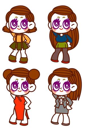 美味しい抹茶 (azuki-latte)さんの求人媒体用女の子キャラクターイラストへの提案