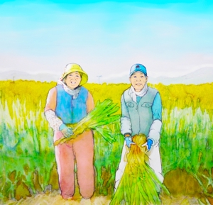 國末知宏 ()さんの急募！明るい農家の夫婦を描いてくださいへの提案
