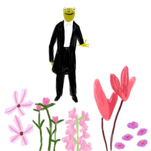 lantostos (lantostos)さんのカエル＋花のイラストへの提案