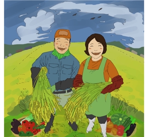 OHIRAさんの急募！明るい農家の夫婦を描いてくださいへの提案