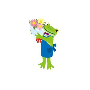  K-digitals (K-digitals)さんのカエル＋花のイラストへの提案