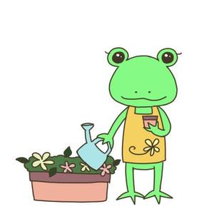 うー (chiitatta)さんのカエル＋花のイラストへの提案