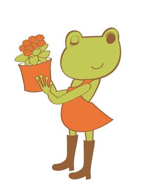 mi_ki ()さんのカエル＋花のイラストへの提案