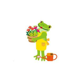  K-digitals (K-digitals)さんのカエル＋花のイラストへの提案