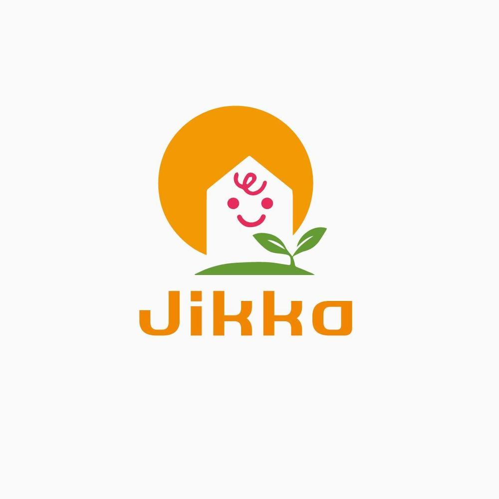 福岡のゲストハウス「 JIKKA」のロゴ　外国人旅行者の実家的存在を目指し開業します！