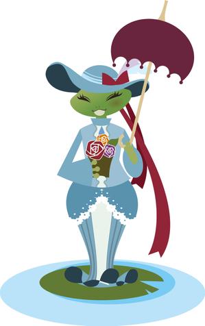 七井 (DDFF589)さんのカエル＋花のイラストへの提案