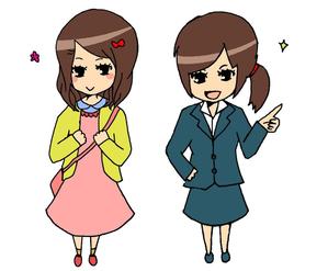 n (kimidake)さんの求人媒体用女の子キャラクターイラストへの提案