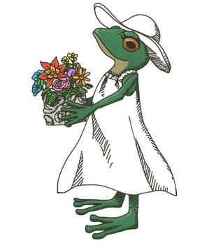 よし (yoshi_011)さんのカエル＋花のイラストへの提案
