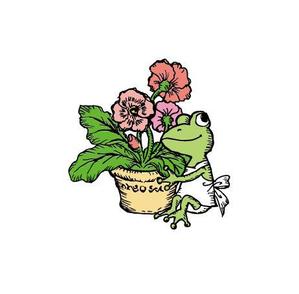 comiticoさんのカエル＋花のイラストへの提案