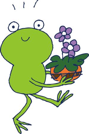 boo28さんのカエル＋花のイラストへの提案