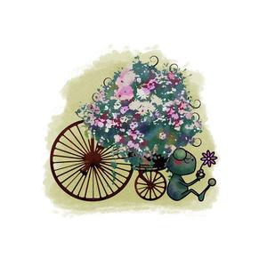 comforia ()さんのカエル＋花のイラストへの提案