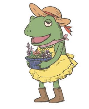 さつまあげ (usa-yuki)さんのカエル＋花のイラストへの提案